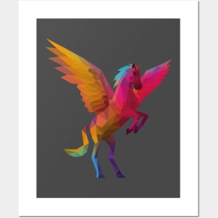 Rainbow Pegasus Posters and Art